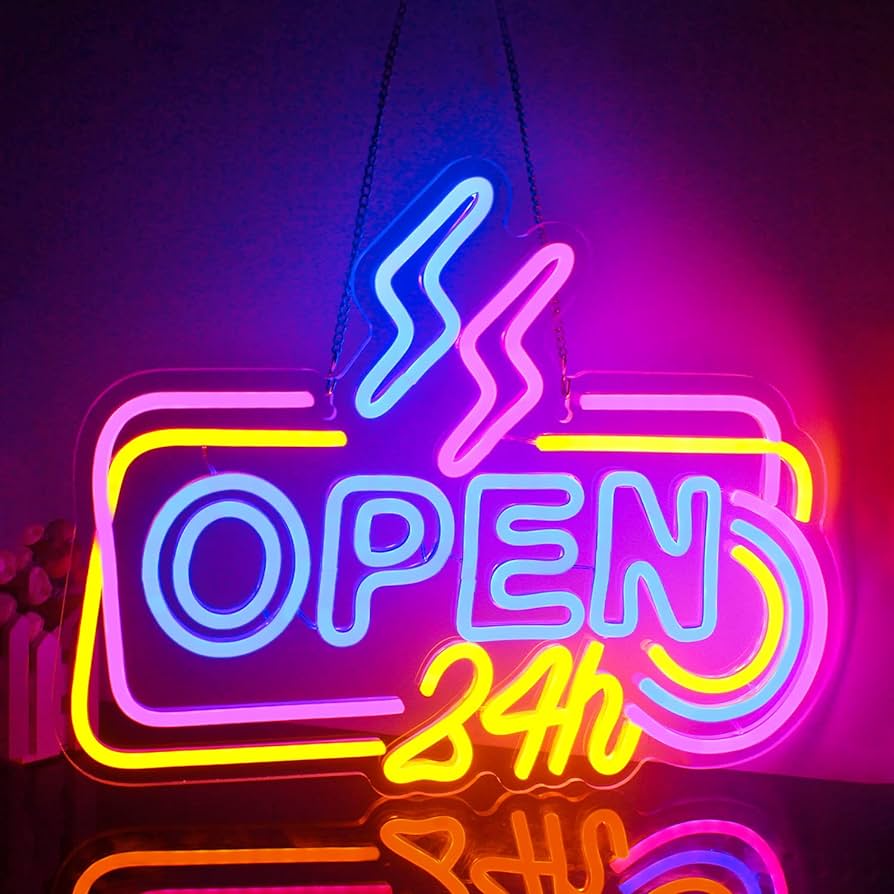 neon open sign