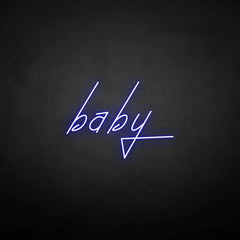 'Baby' neon sign
