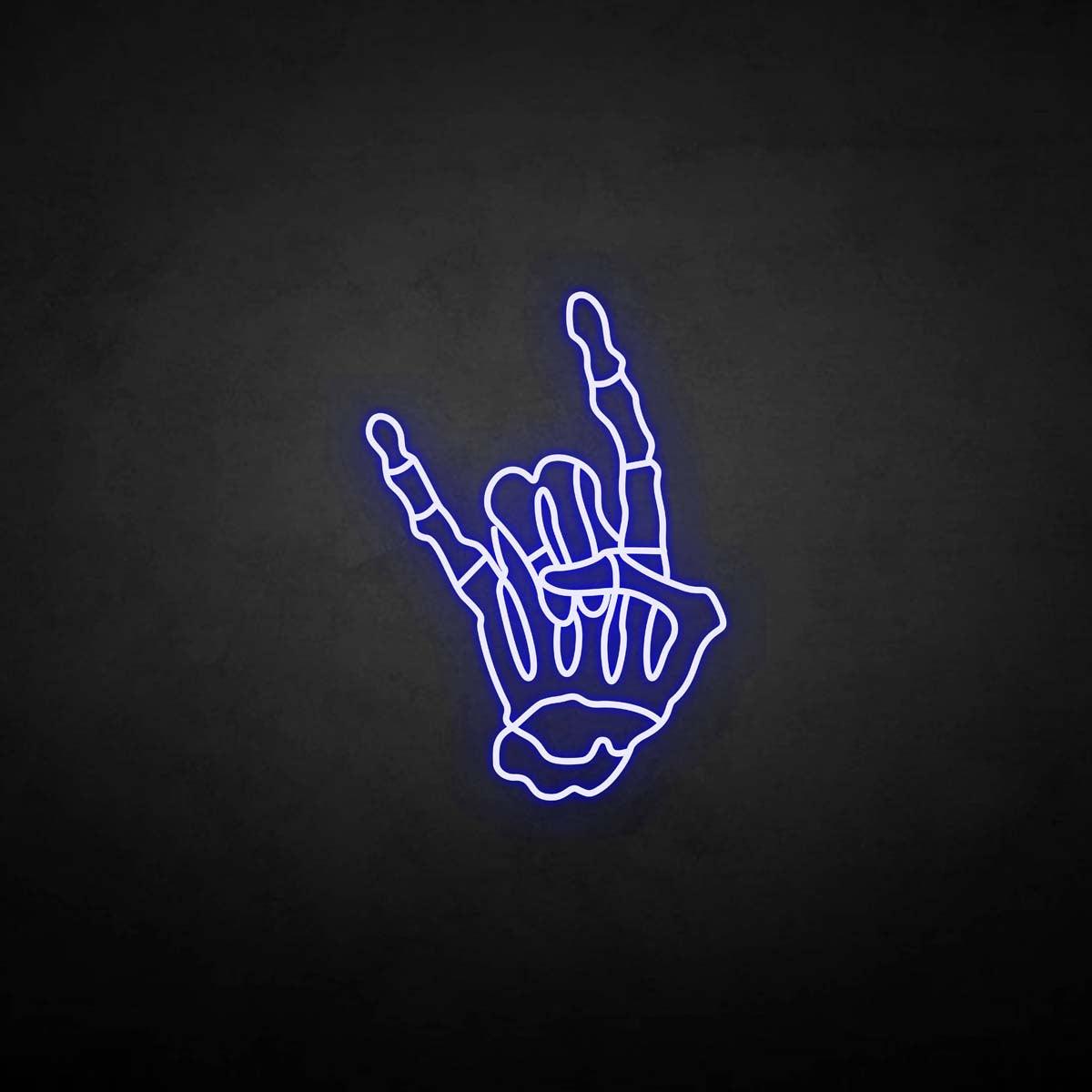 'Skeleton hand' neon sign