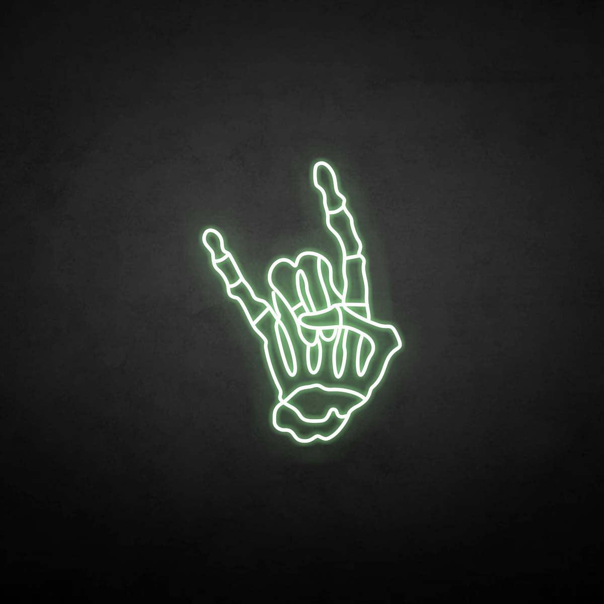 'Skeleton hand' neon sign