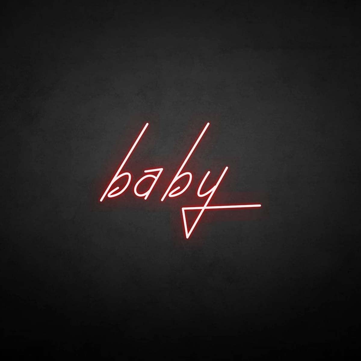 'Baby' neon sign