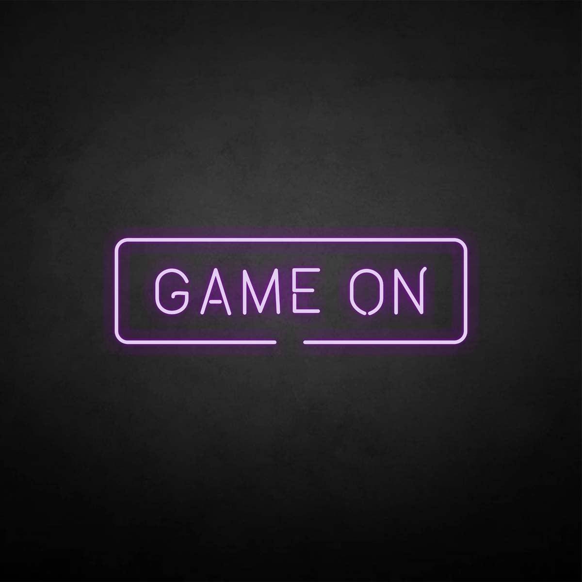 'Game on' neon sign