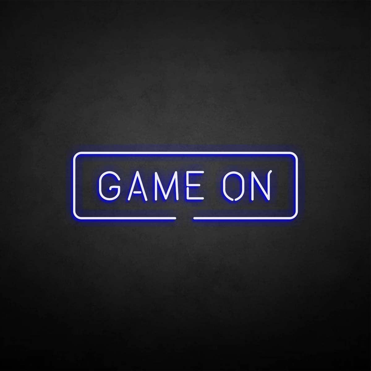 'Game on' neon sign