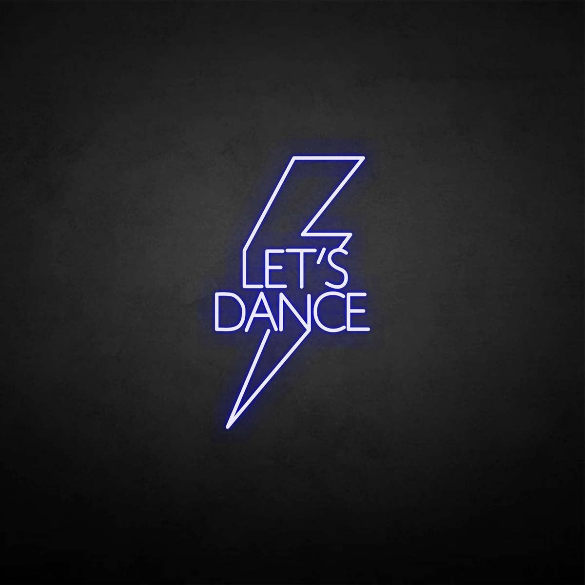 'Let's dance' neon sign