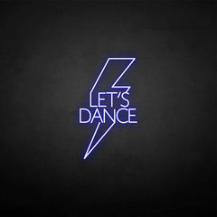 'Let's dance' neon sign