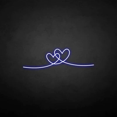 heart by heart neon sign