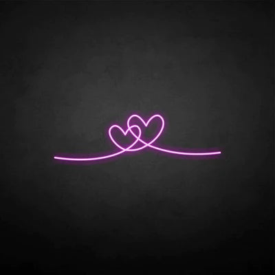 heart by heart neon sign