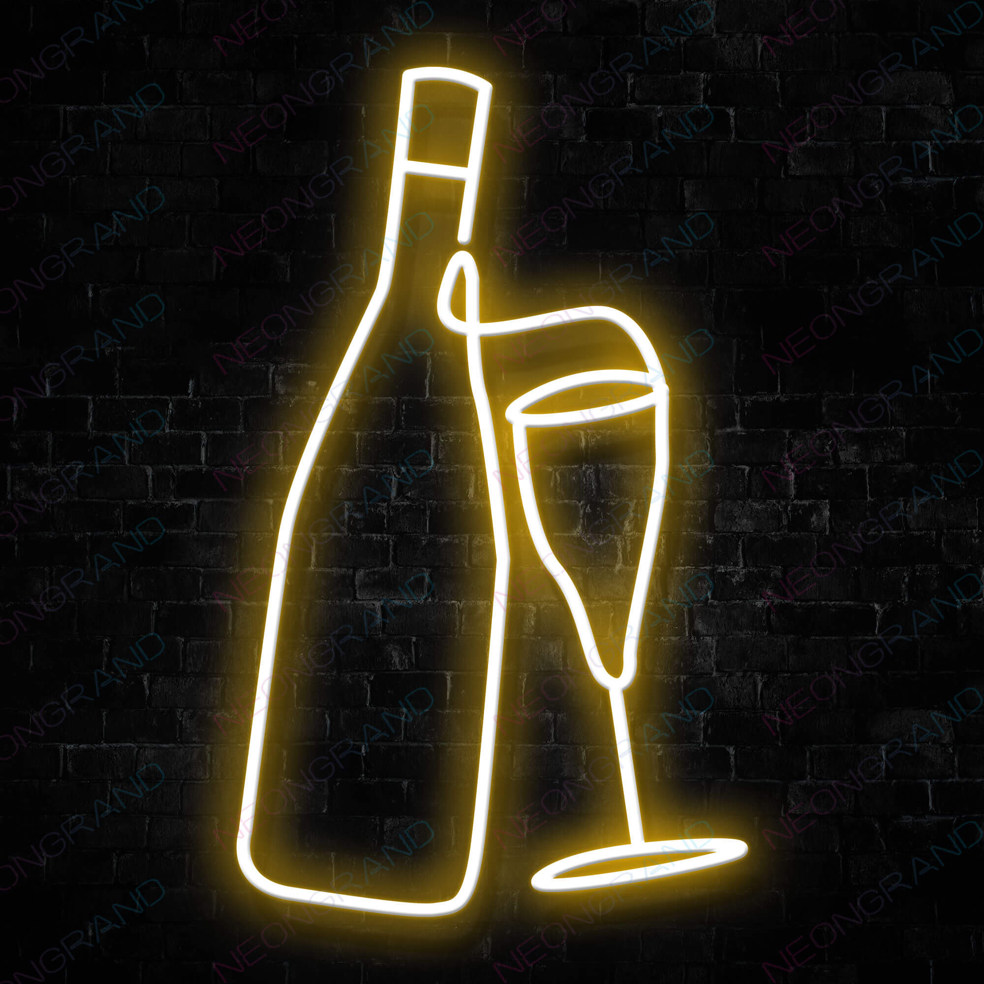 Wine Neon Sign Alcohol Drinking Led Light