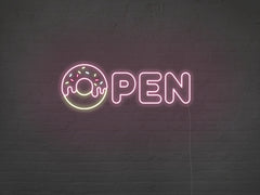 Donut Open LED Neon Sign