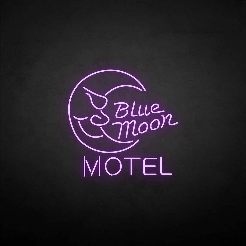 Blue moon motel neon sign