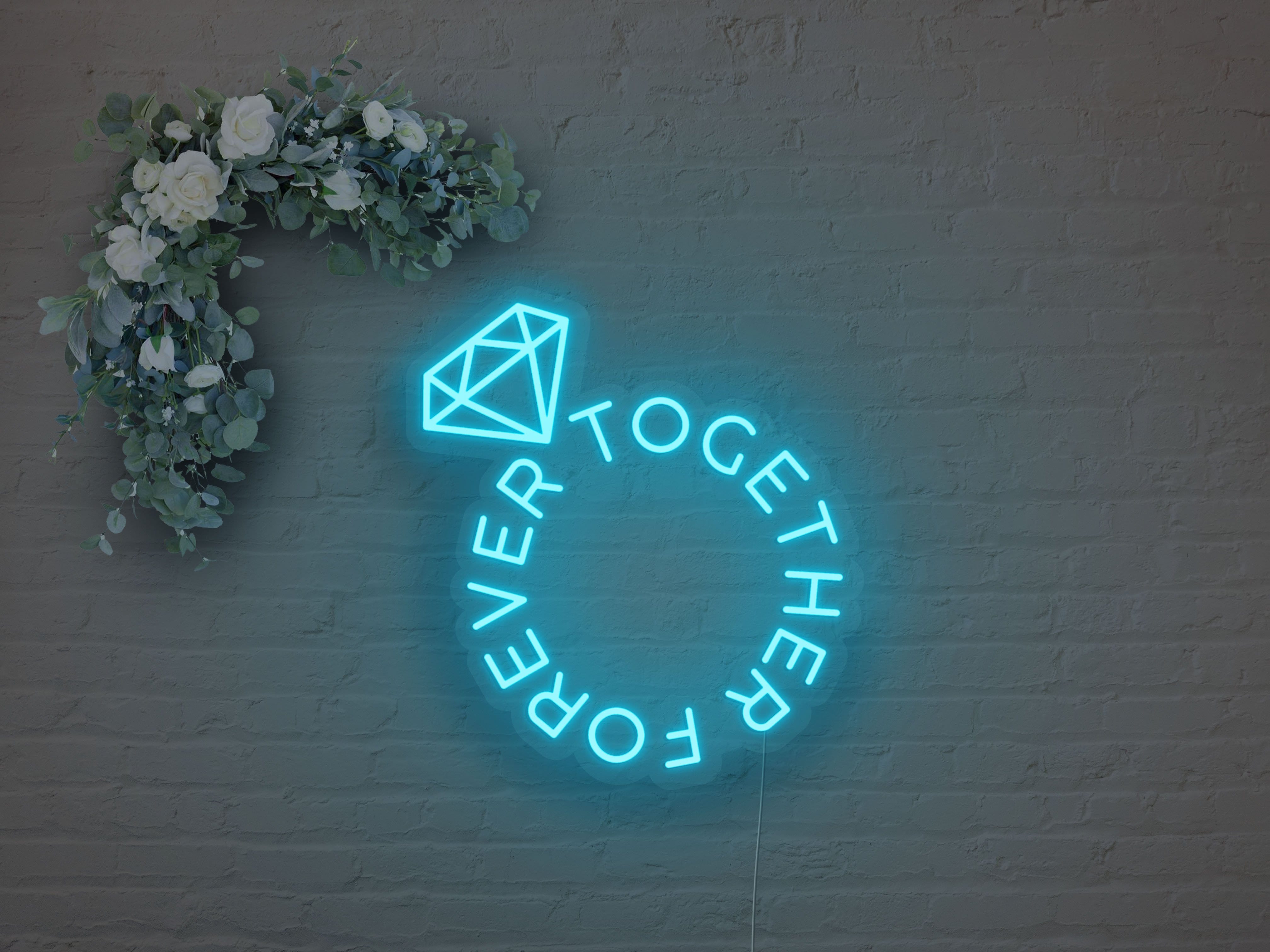 Together Forever Ring LED Neon Sign