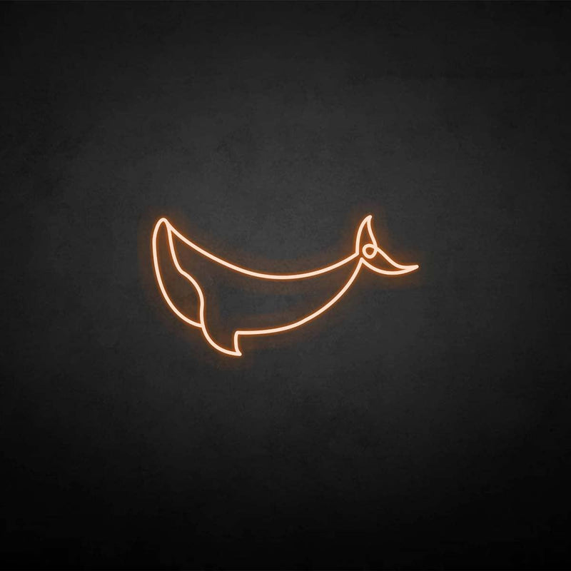 Whale neon sign