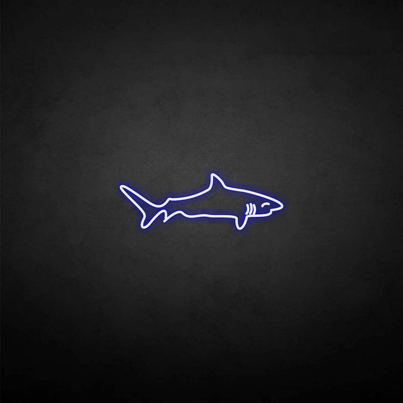 Shark shape neon sign