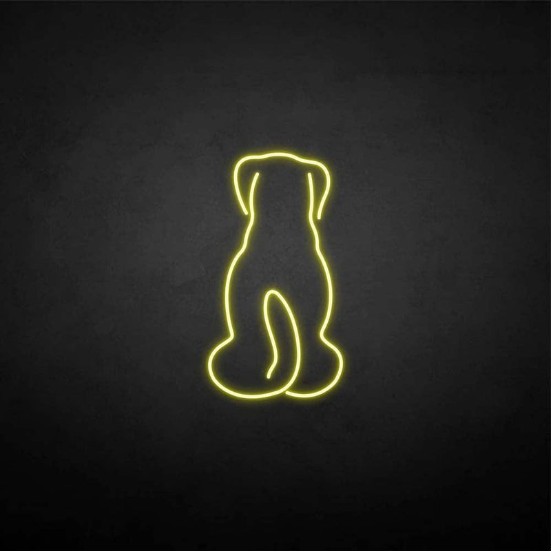 The dog back neon sign
