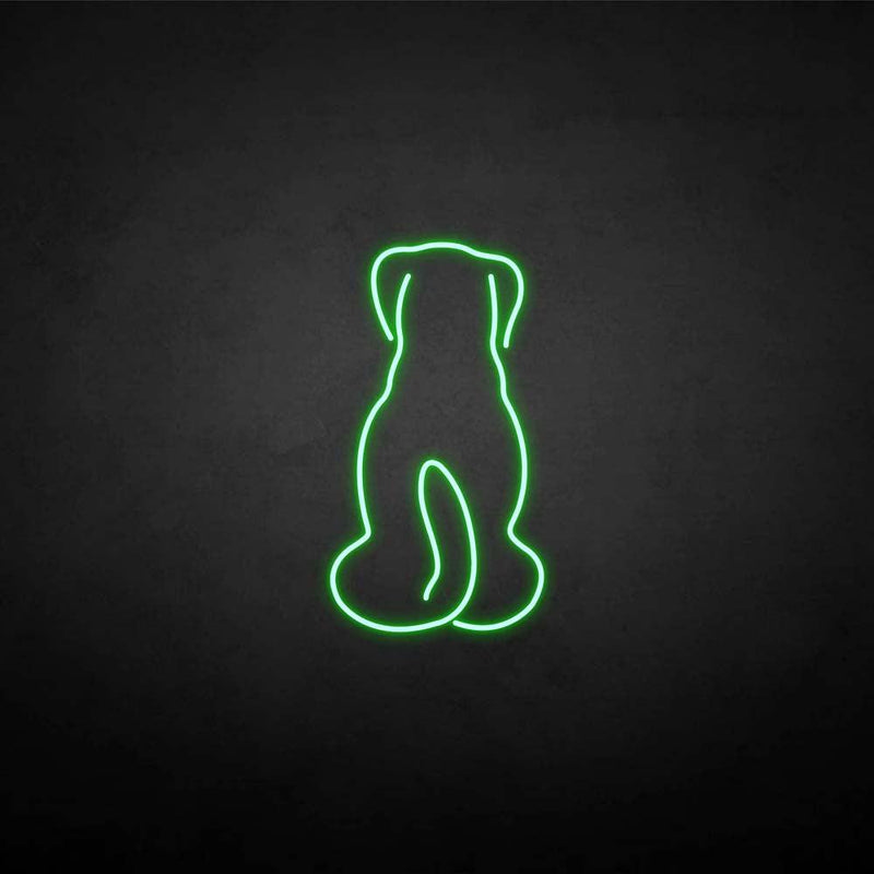 The dog back neon sign