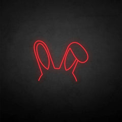 Rabbit ears neon sign