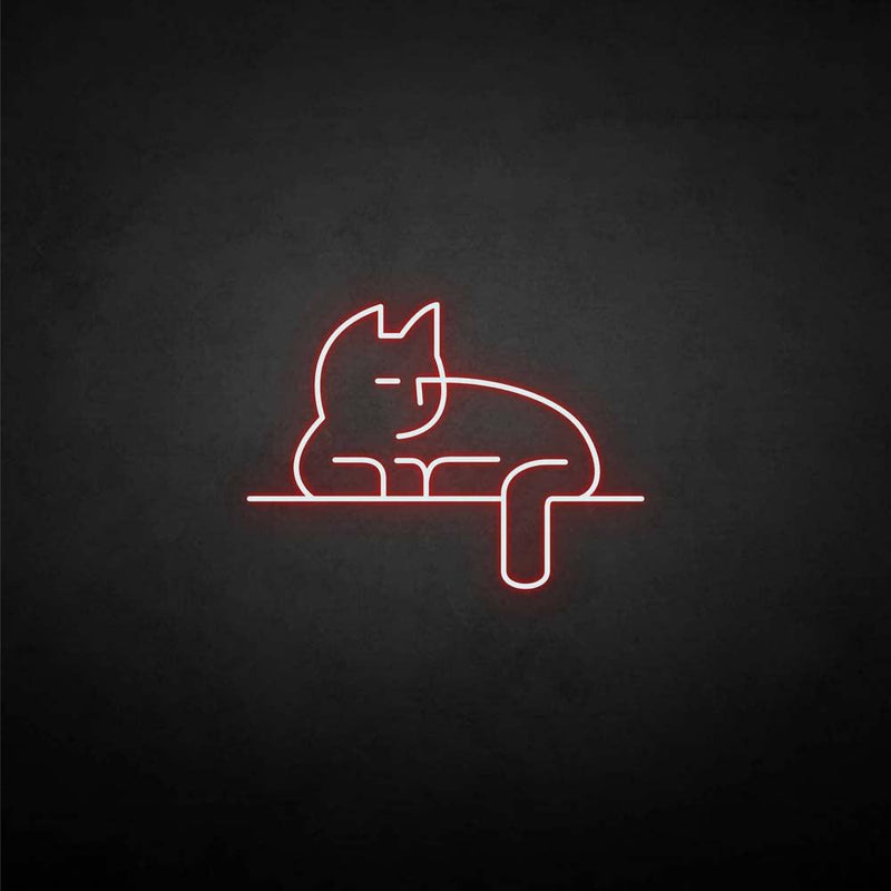 Stick the cat neon sign