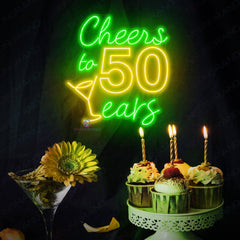 50 Birthday Neon Sign Party Happy Birthday Led Light