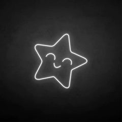 'Smile a star' neon sign