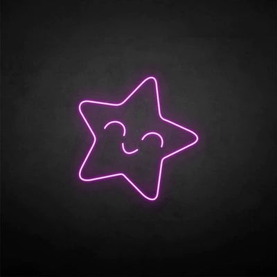 'Smile a star' neon sign