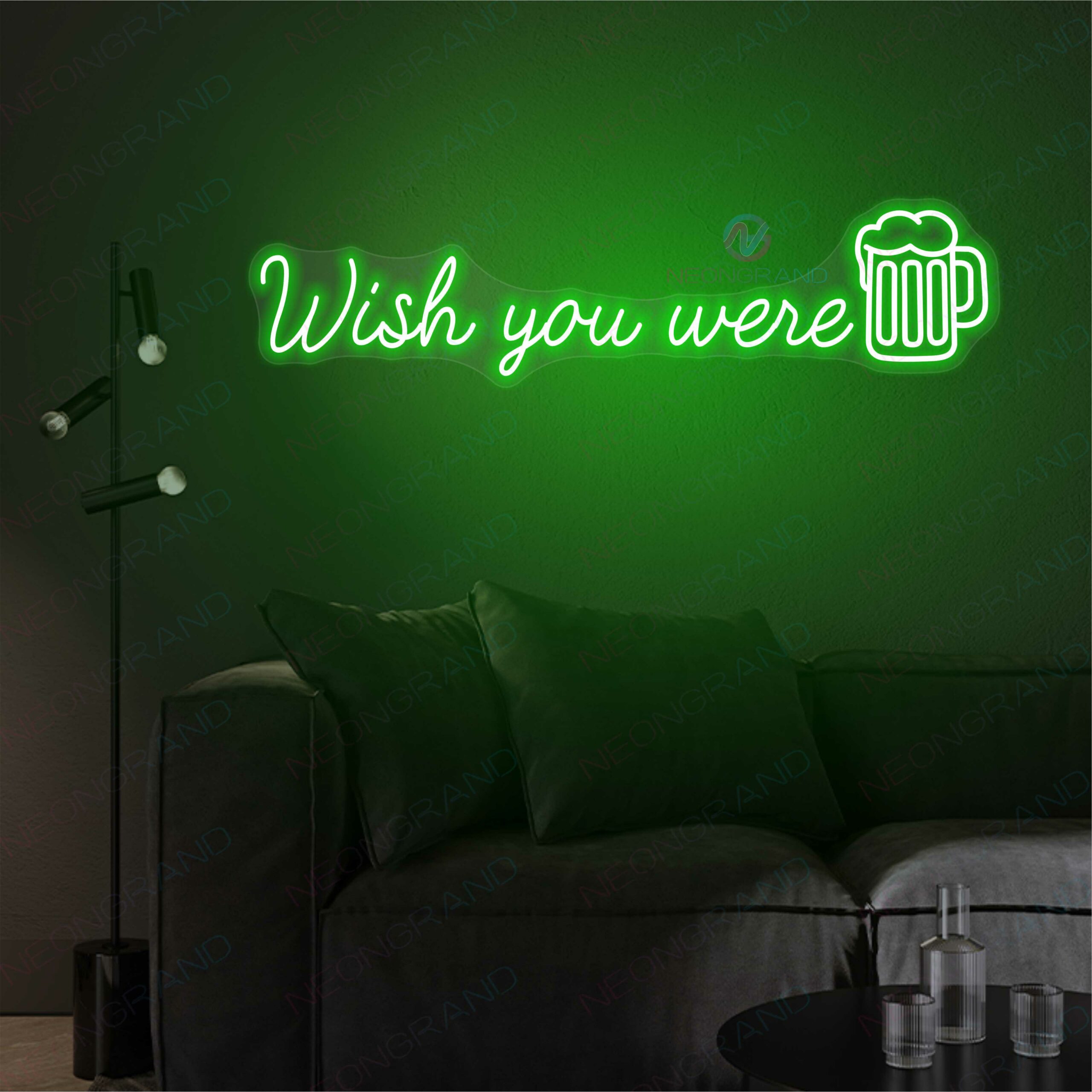Wish You Were Here Beer Sign Neon Drinking Led Light Neon Beer Sign