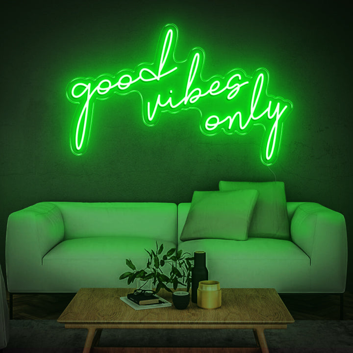 'Good Vibes Only' Neon Sign