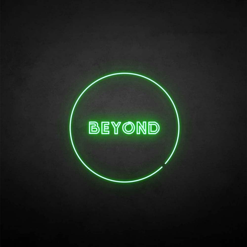'Beyong' neon sign