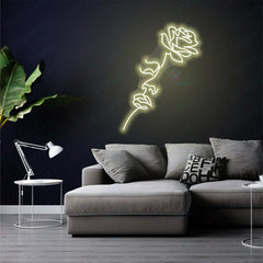 Neon Rose Light Sexy Woman Face Flower Led Sign