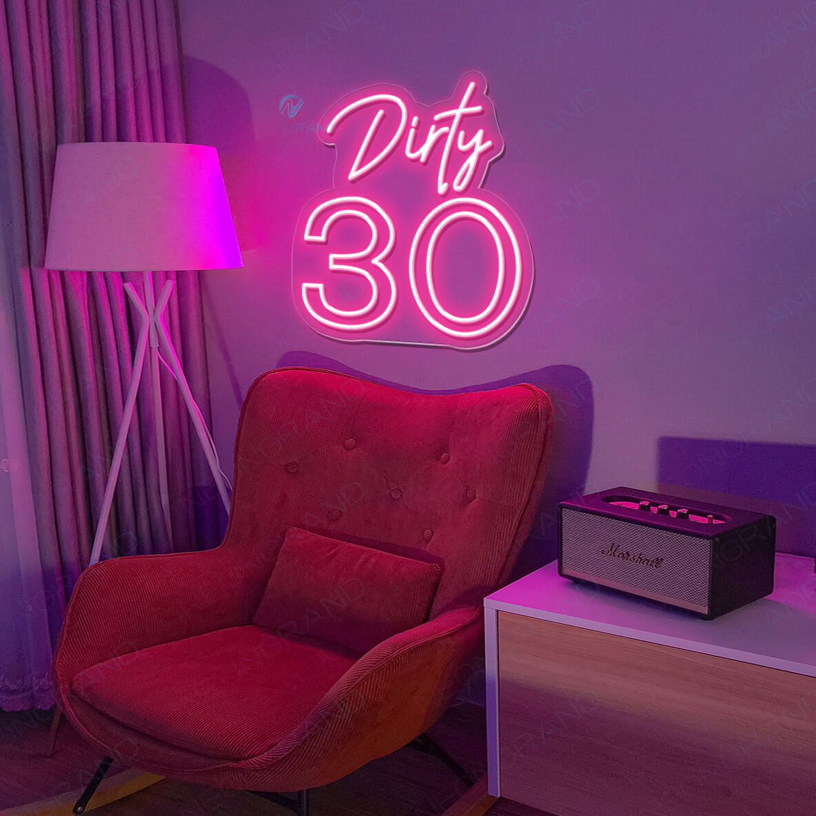 Dirty 30 Neon Sign Happy Birthday Led Light