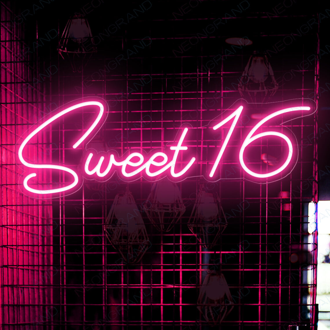 Sweet 16 Neon Sign Happy Birthday Led Light