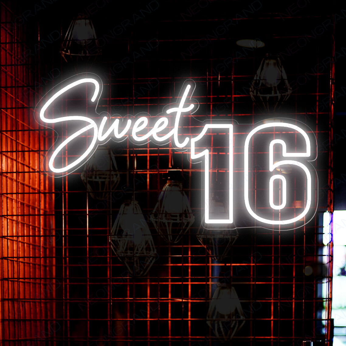 Sweet 16 Neon Sign Happy Birthday Party Led Light