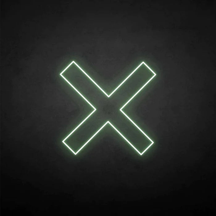 'X-mark' neon sign