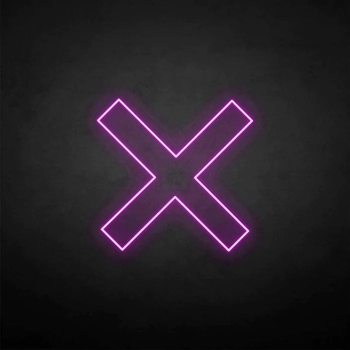 'X-mark' neon sign