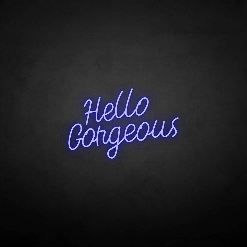 'Hello Gorgous2' neon sign