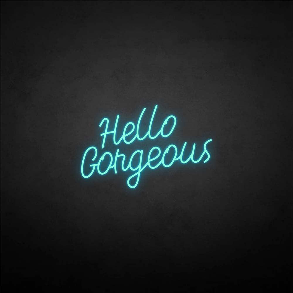 'Hello Gorgous2' neon sign