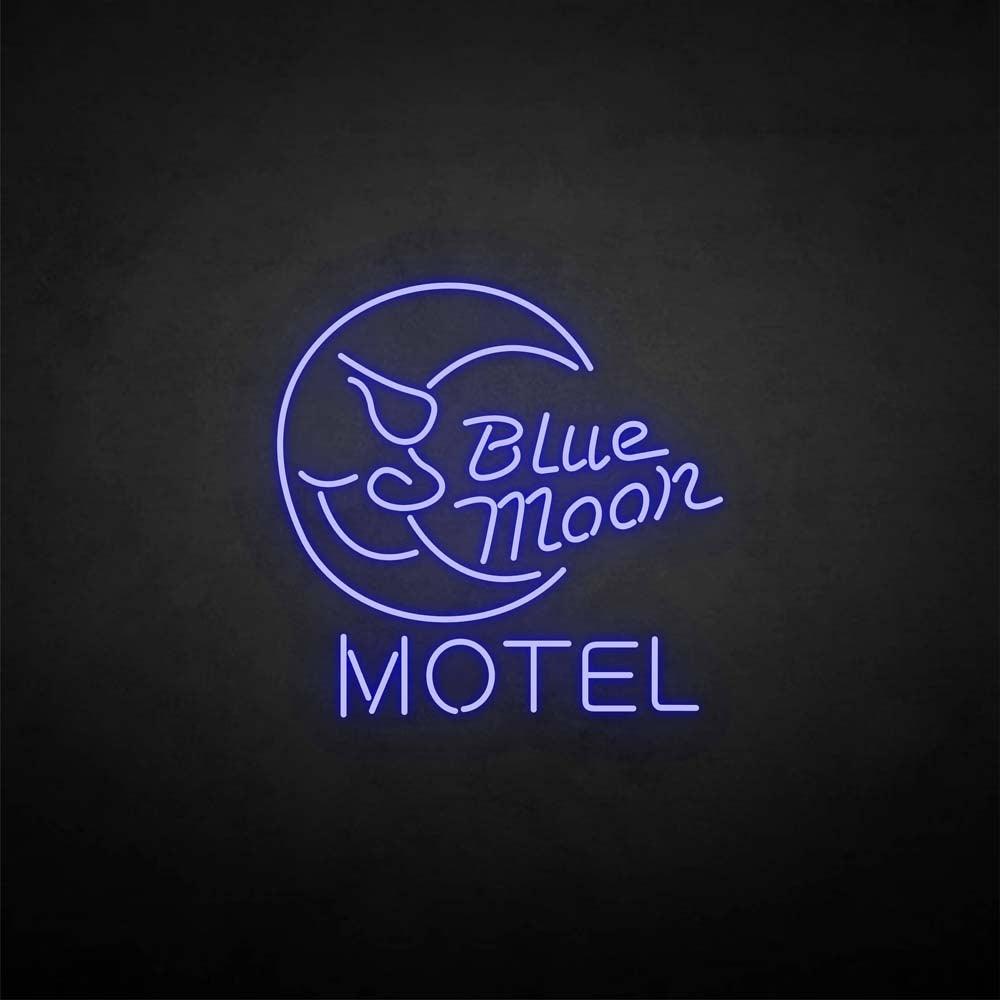 Blue moon motel neon sign