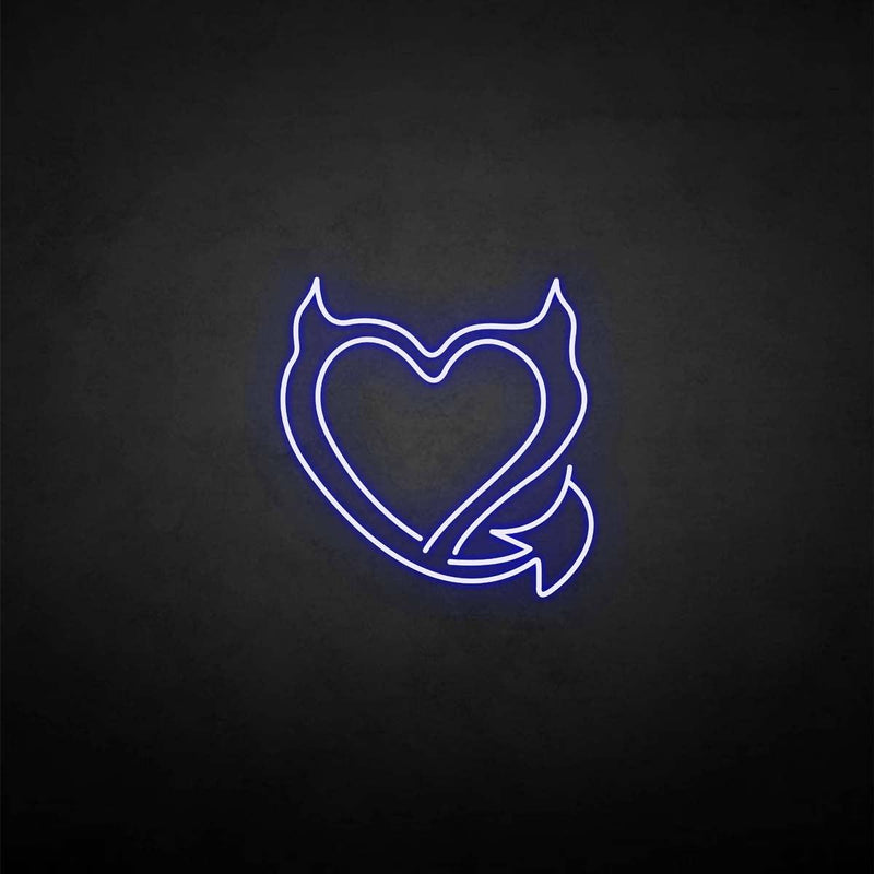 Devil heart neon sign